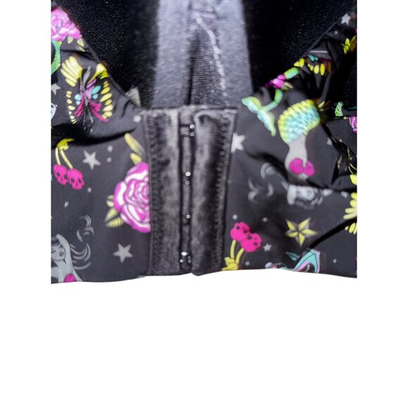Torrid Curve Mermaid & Anchor Print Bra Size 40DD Sexy Pinup Tattoo Punk Rock Li - Picture 3 of 8